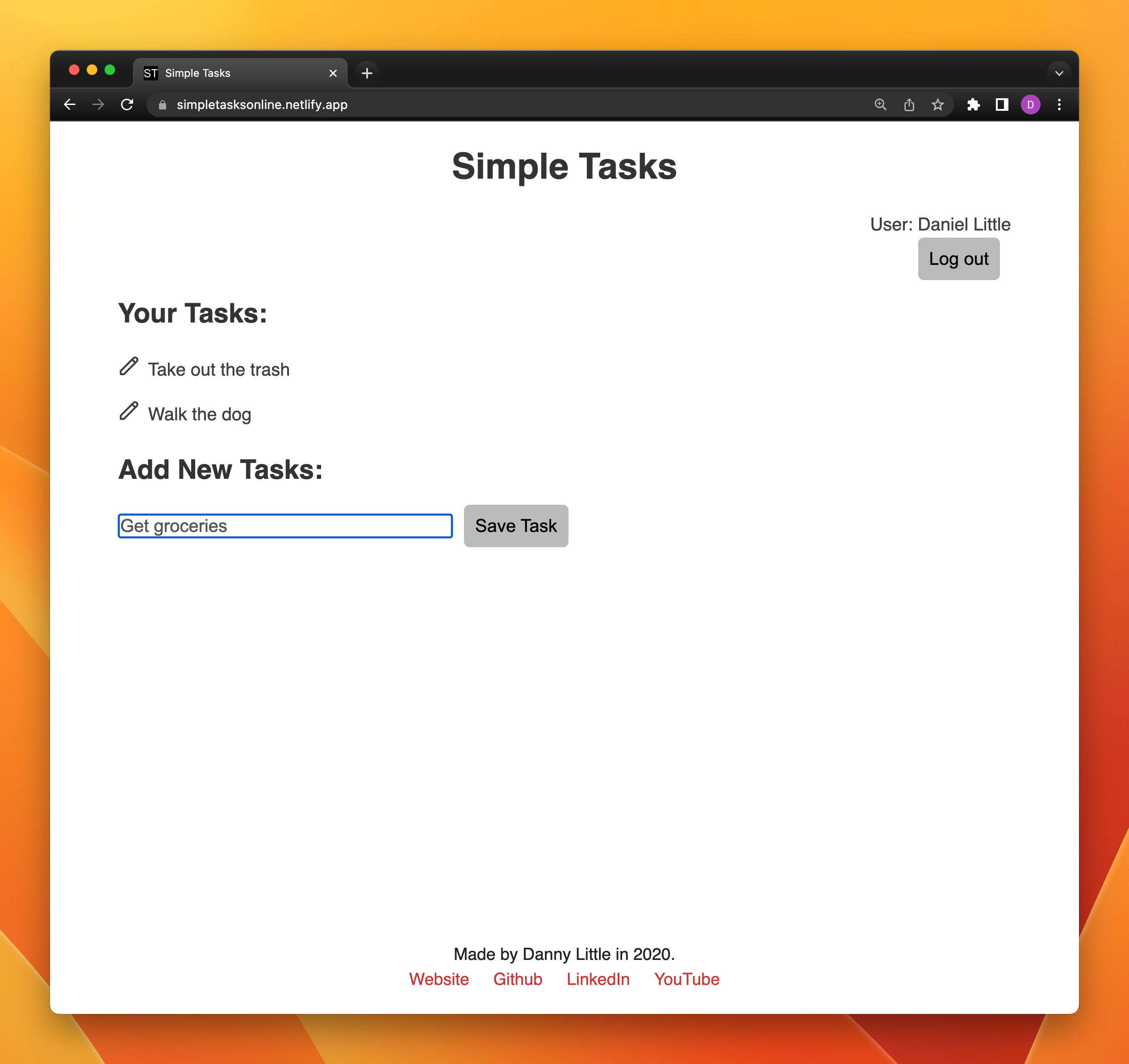 image of simpletasks web app